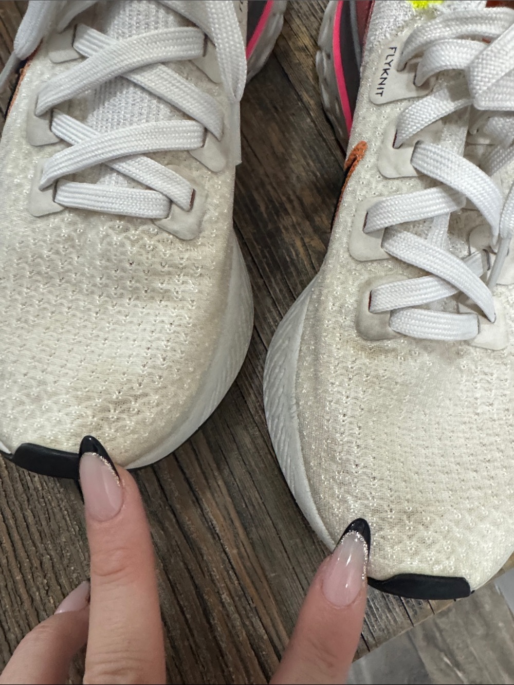 Nike Women’s react Running Shoes — White with Pink accent - size 8.5 (fit 8) - Picture 8 of 11